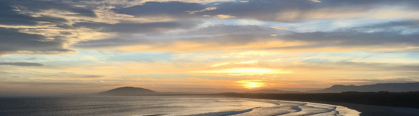 Sunset over Seven Mile Beach, Gerroa